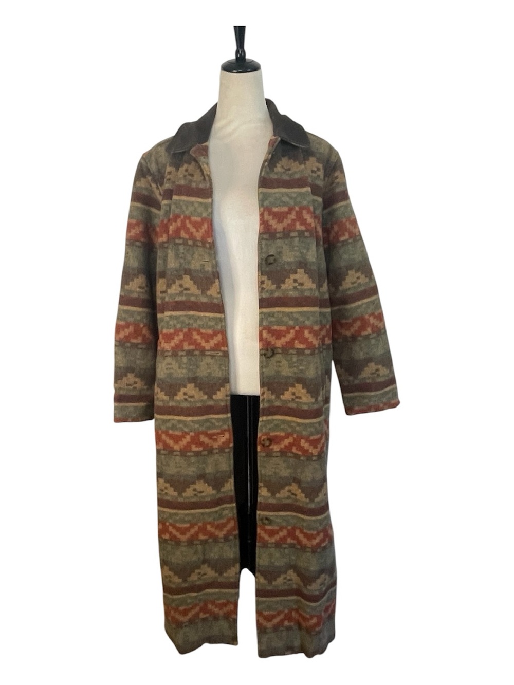 Woolrich Navajo blanket duster coat